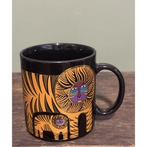 Vintage Laurel Burch Lion & Cub Coffee Mug Japan